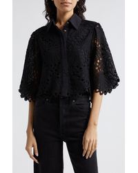 Ramy Brook - Myrtle Lace Scallop Shirt - Lyst