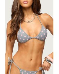 Edikted - Tora Reversible Polka Dot Triangle Bikini Top - Lyst