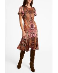 Santorelli - Grazia Flutter Sleeve Sheath Dress - Lyst