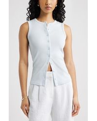 Open Edit - Rib Button-Up Tank - Lyst