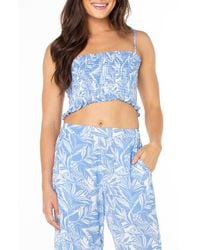 Roxy - Hello Sunshine Smocked Crop Top - Lyst