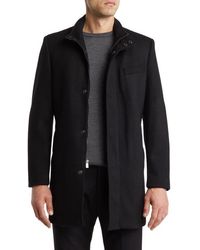 Hart Schaffner Marx - Genoa Wool Blend Twill Coat - Lyst