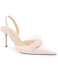 Mach & Mach - Floating Faux Pearl Slingback Pump - Lyst