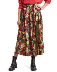 The Great - The Highland Floral Print Midi Skirt - Lyst