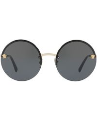 Versace - Medusa Logo 59mm Large Round Sunglasses - Lyst
