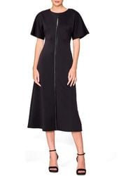 MELLODAY - Luxe Keyhole Cutout Fit & Flare Dress - Lyst