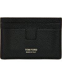 Tom Ford - T-Line Soft Grain Leather Card Holder - Lyst