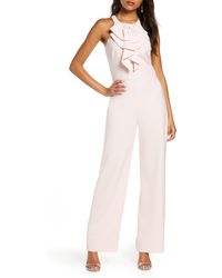 Eliza J Ruffle Bow Jumpsuit - Pink