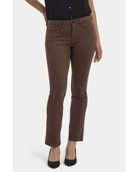 NYDJ - Sheri Slim Faux Suede Pants - Lyst
