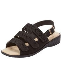 Comfortview - The Sutton Suede Like Adjustable Sandal - Lyst