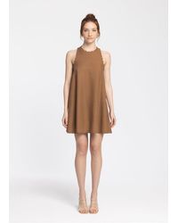 Monlicia - Calia Cream Mini Linen Dress - Lyst