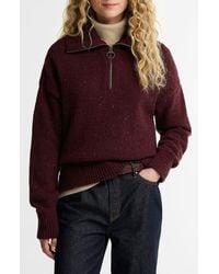 Barbour - Lavensdale Wool Blend Half-Zip Sweater - Lyst