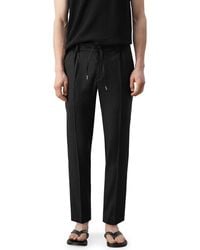 Mango - Slim Fit Drawstring Linen Blend Pants - Lyst
