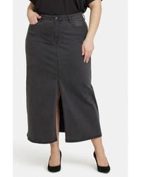 NYDJ - High Waist Slit Front Denim Maxi Skirt - Lyst