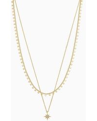 Bearfruit Jewelry - 14K Plated North Star Layered Necklace Holiday Gift Idea - Lyst