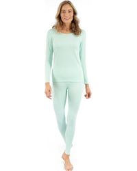 Leveret - Solid Thermal Pajama Set - Lyst
