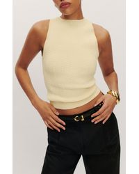 Reformation - Serena Cable Stitch Sweater Tank - Lyst