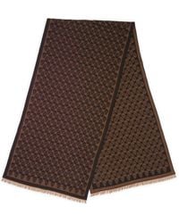 McQueen - Skull Monogram Wool Blend Scarf - Lyst