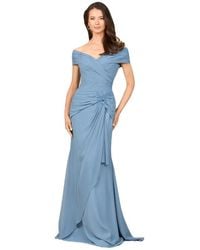 LARA New York - Off Shoulder Elegant Chiffon Gown - Lyst
