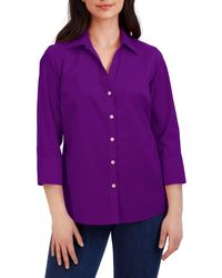 Foxcroft - Mary Button-up Blouse - Lyst