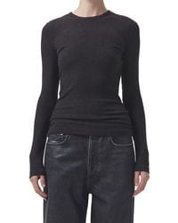 Agolde - Delphi Slim Fit Ribbed T-Shirt - Lyst
