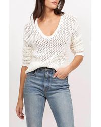Equipment - Tate Open Stitch Cotton Blend Sweater - Lyst