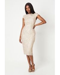 Coast - Embellished Pencil Dress - Lyst