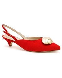 Amalfi by Rangoni - Abissa Slingback Pointed Toe Kitten Heel Pump - Lyst