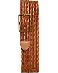 Open Edit - Jesse Woven Stretch Leather Belt - Lyst