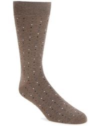 Nordstrom - Mini Dot Cotton Blend Dress Socks - Lyst