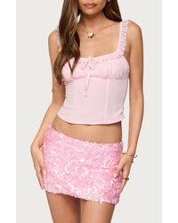 Edikted - Wynne Chiffon Ruffle Corset Top - Lyst