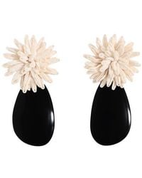 Mango - Resin Flower Drop Earrings - Lyst