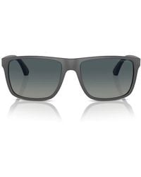 Emporio Armani - 56Mm Polarized Square Sunglasses - Lyst