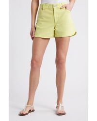 Wit & Wisdom - Skyrise Dolphin Hem Denim Shorts - Lyst