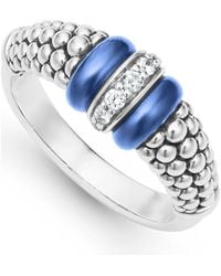 Lagos - Blue Caviar Diamond Link Ring - Lyst