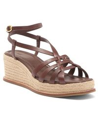 PAIGE - Jill Ankle Strap Espadrille Platform Wedge Sandal - Lyst