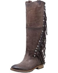 A.s.98 - Ilke Studded Fringe Western Knee High Boot - Lyst