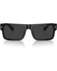 Prada - 59mm Polarized Rectangular Sunglasses - Lyst