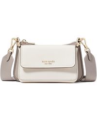 Kate Spade - Double Up Colorblock Leather Crossbody Bag - Lyst