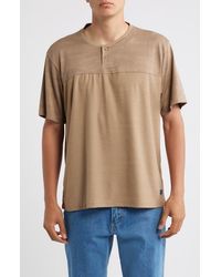 Brixton - Journey Tiger Camo Short Sleeve Henley - Lyst