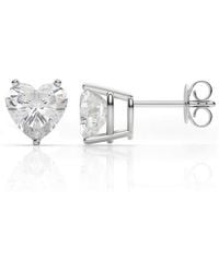 Donatello Gian - Sterling Heart Cut Crystal Stud Earrings - Lyst