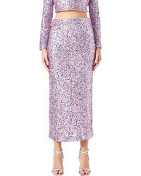 Endless Rose - Sequin Midi Skirt - Lyst