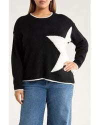 Vince Camuto - Star Detail Crewneck Sweater - Lyst
