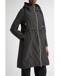Herno - Techno Taffeta A-Line Parka - Lyst