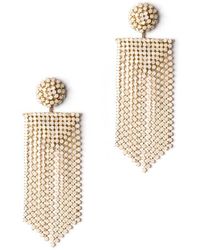 Deepa Gurnani - Fanning Crystal Drop Earrings - Lyst