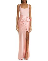 Cinq À Sept - Marian Mix Media Side Ruched Gown - Lyst