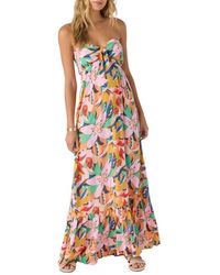 O'neill Sportswear - Isadora Floral Strapless Maxi Dress - Lyst