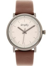 Simplify - The 6200 Leather-Strap Watch - Lyst