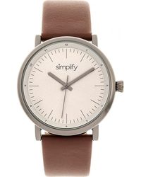 Simplify - The 6200 Leather-Strap Watch - Lyst