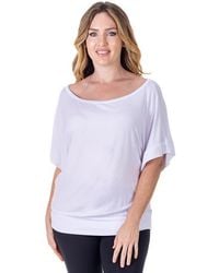 24seven Comfort Apparel - Loose Fit Dolman Top With Wide Sleeves - Lyst